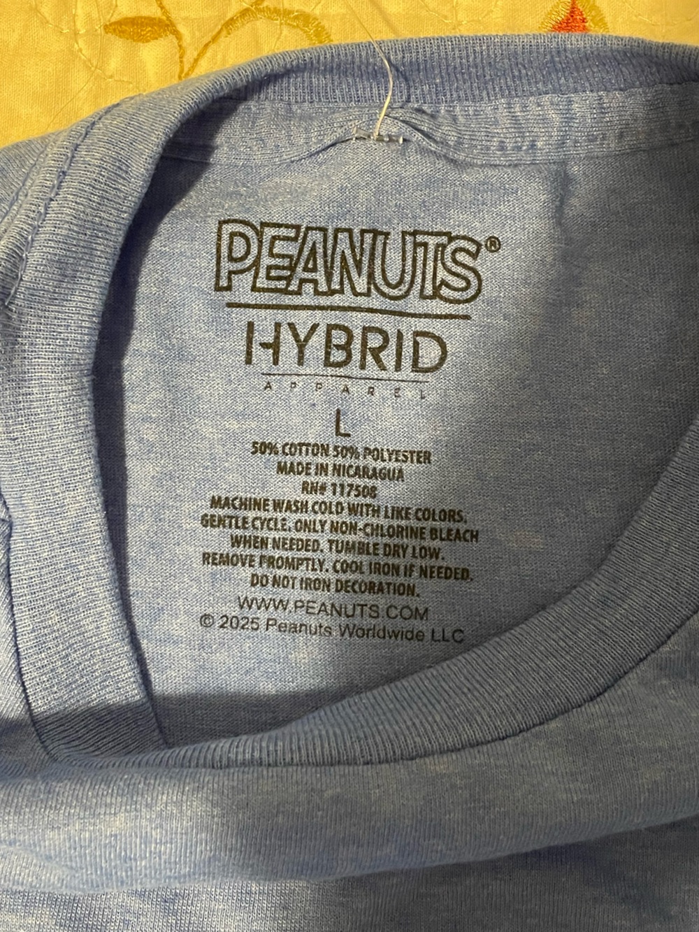 NWT Peanuts “Please Don’t Make Me Do Stuff” Blue Graphic Tshirt - Men’s Large - Picture 4 of 5